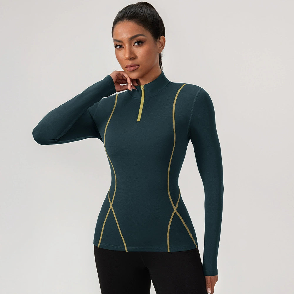 Sportswear Fitness Running Slim Half Zip Sweatshirt