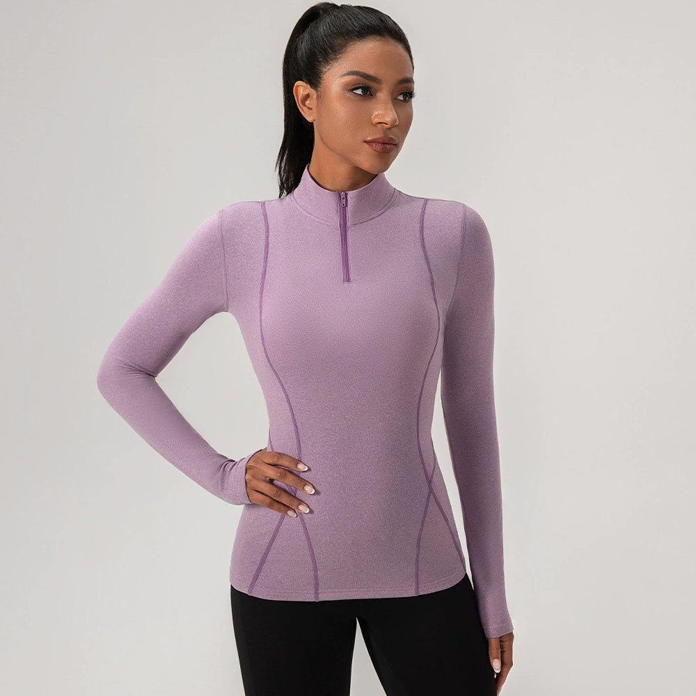 Sportswear Fitness Running Slim Half Zip Sweatshirt