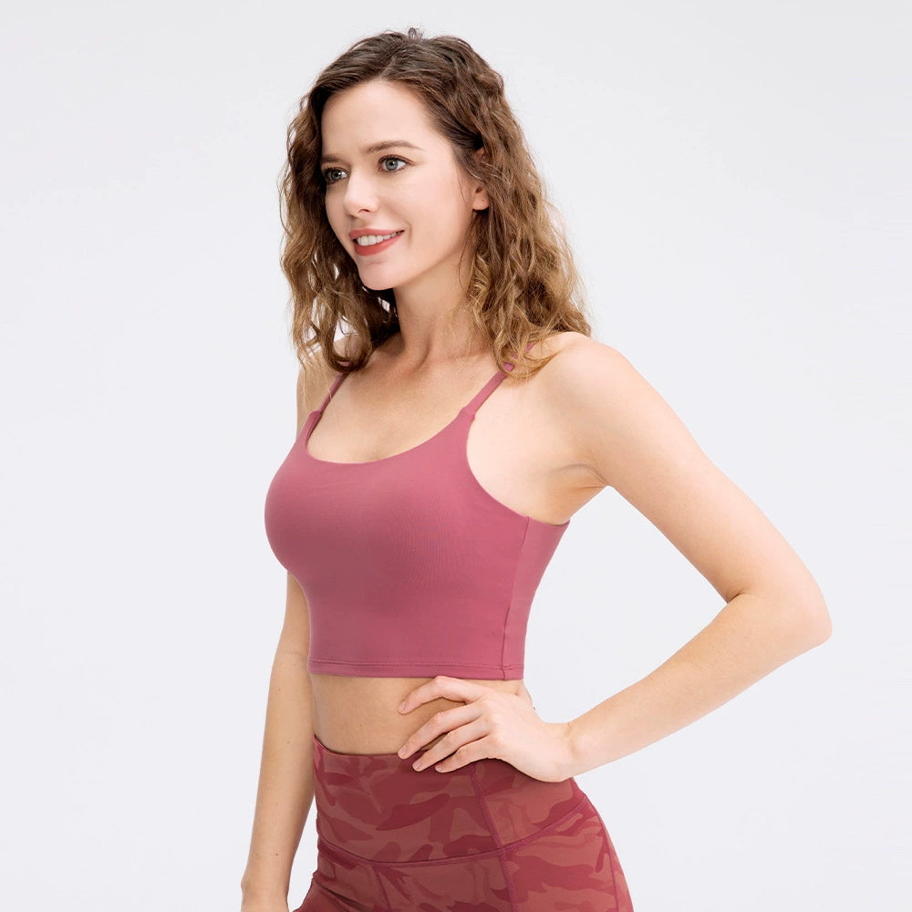 Yoga Bra with Padded Sports High Elastic Undershirt