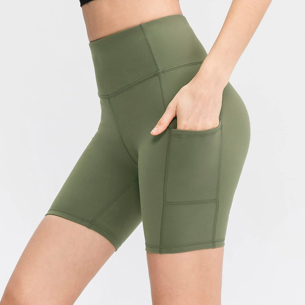 Yoga Shorts with Pockets Stretchy Quick Dry Sports Fitness Shorts