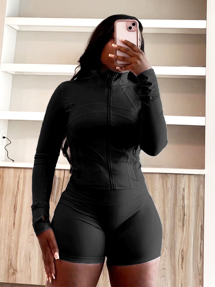 Shape Jacket Shorts Activewear Set