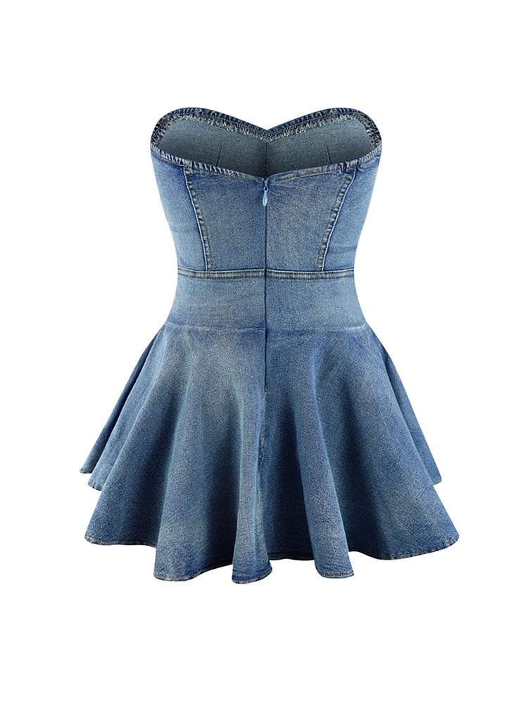 Sweetheart Denim Mini Dress