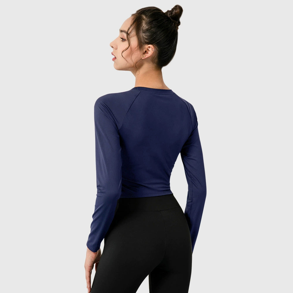 Yoga Zipper Running Training Slim Long Sleeve