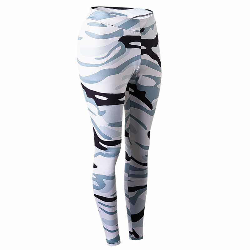 Women Fitness Yoga Pants Tight Quick Dry Camo Long Pants