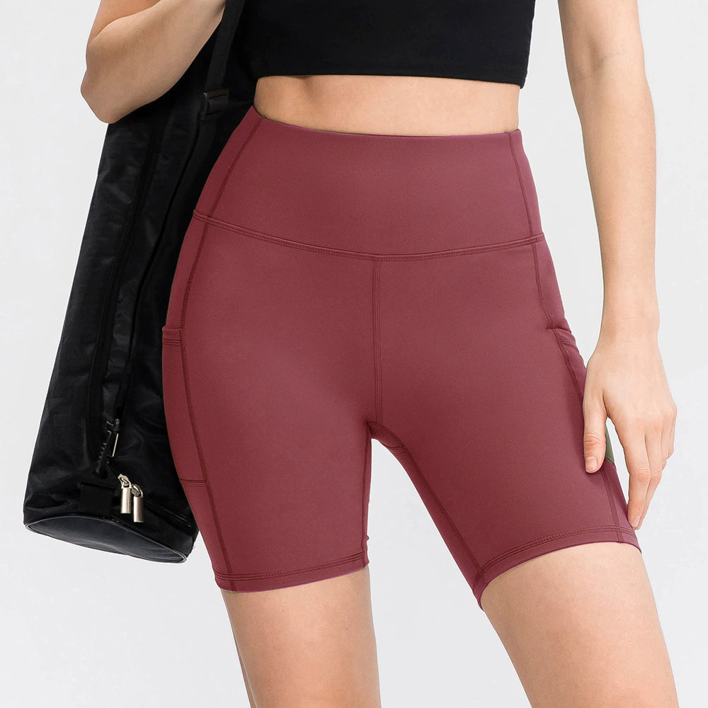 Yoga Shorts with Pockets Stretchy Quick Dry Sports Fitness Shorts