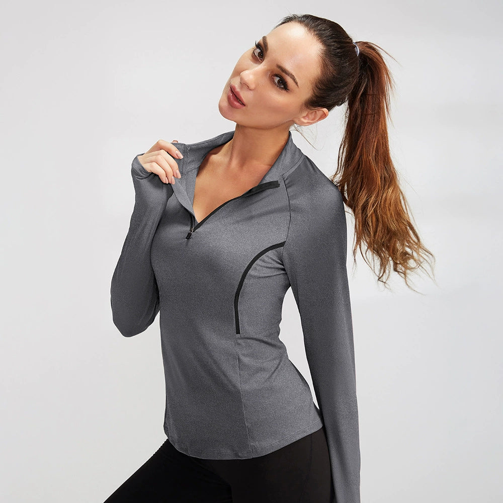 Athletic Quick-drying Stand-up Collar Long-sleeve Sweatshirt