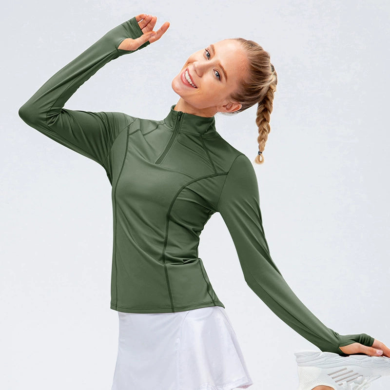 Slim Fit Running Long Sleeve Quick Dry Sweatshirt