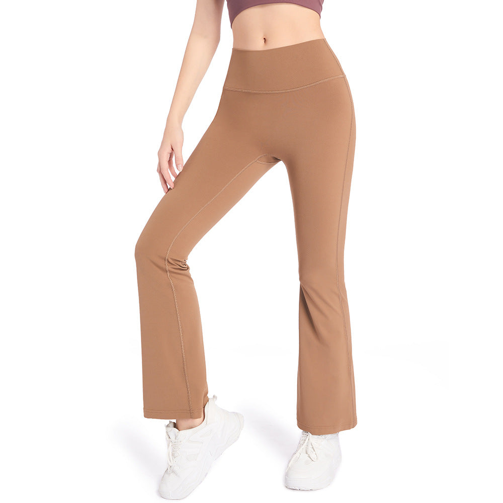 High Waist Yoga Pants Women Flare Pants Stretch Breathable Fitness Pants