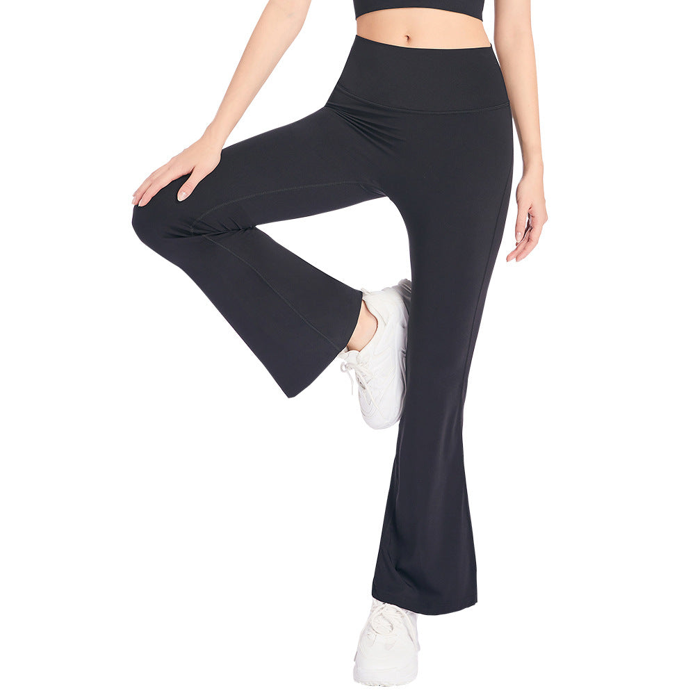 High Waist Yoga Pants Women Flare Pants Stretch Breathable Fitness Pants